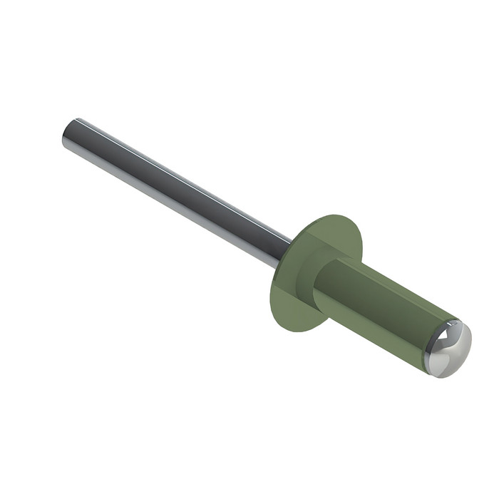 Заклёпка вытяжная Daxmer 4,0х10 RAL 6021 (750шт) сталь/сталь